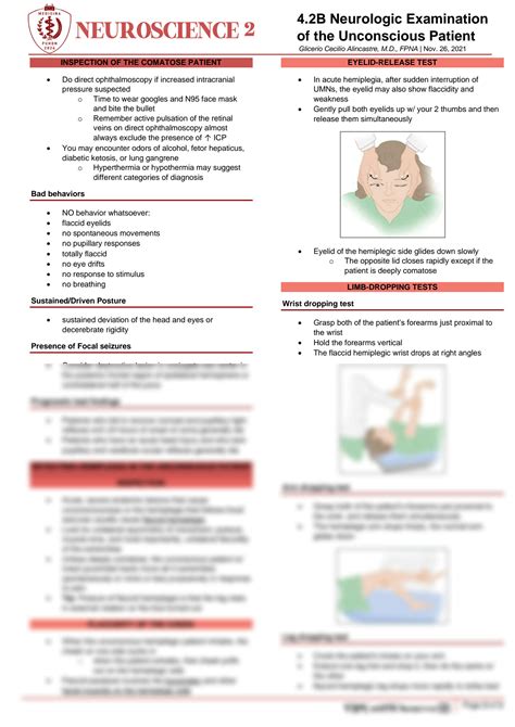 Examination of the unconscious patient • LITFL• CCC